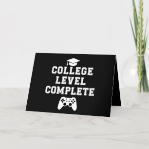College Level Complete Afstuderen Gamer Gaming Bedankkaart