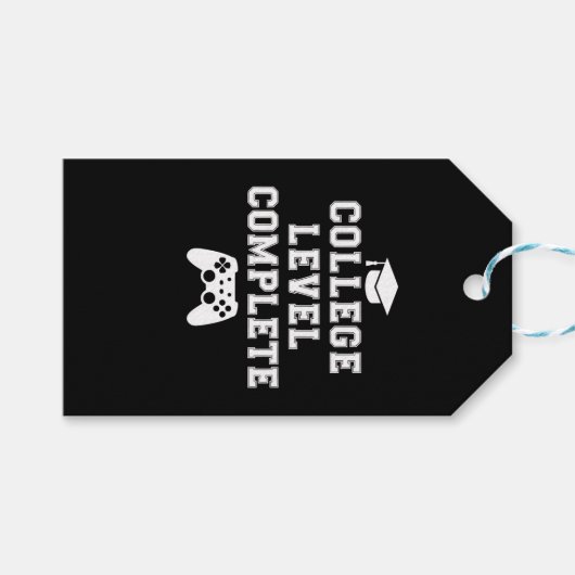 College Level Complete Afstuderen Gamer Gaming Cadeaulabel (Voorkant (Horizontaal))