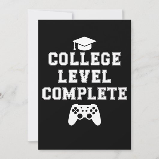 College Level Complete Afstuderen Gamer Gaming Kaart (Voorkant)