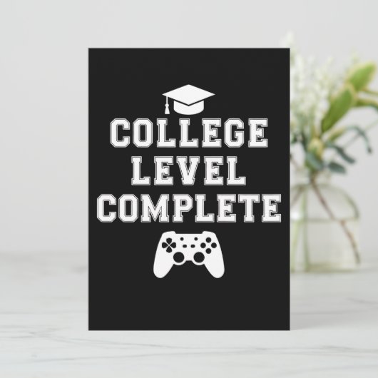 College Level Complete Afstuderen Gamer Gaming Kaart (Staand voorkant)