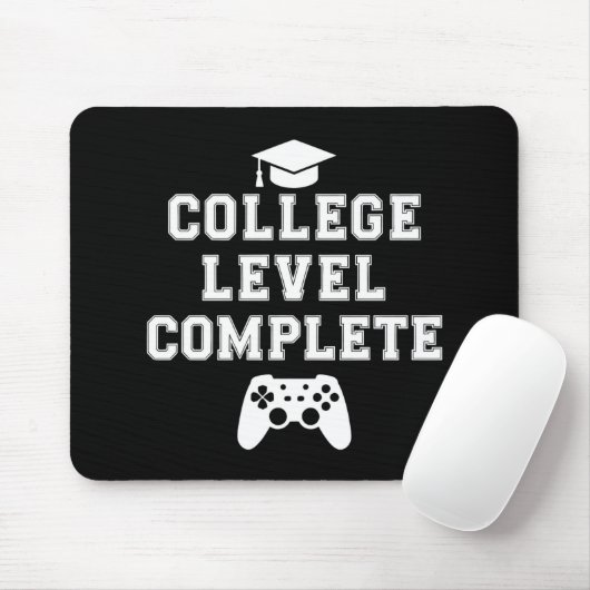 College Level Complete Afstuderen Gamer Gaming Muismat (Met muis)