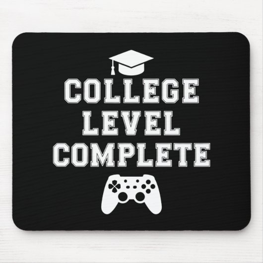 College Level Complete Afstuderen Gamer Gaming Muismat (Voorkant)
