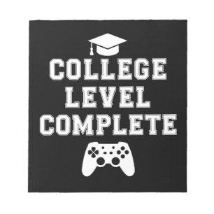 College Level Complete Afstuderen Gamer Gaming Notitieblok