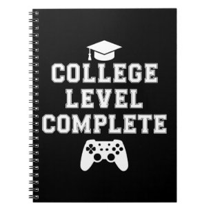 College Level Complete Afstuderen Gamer Gaming Notitieboek