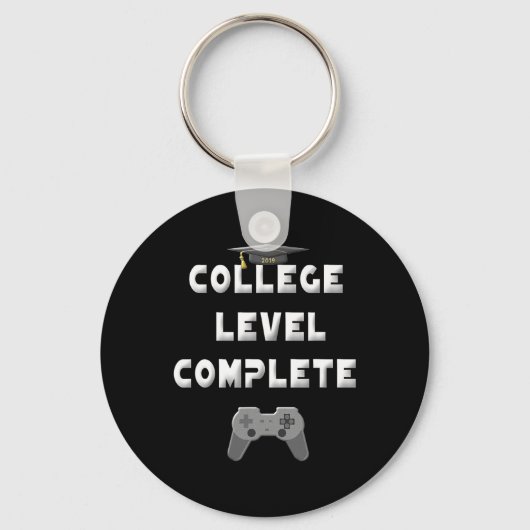 College Level Complete Gamer Afstuderen Gifts Shir Sleutelhanger (Voorkant)