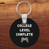 College Level Complete Gamer Afstuderen Gifts Shir Sleutelhanger (Voorkant)