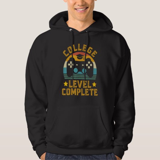 College Level Complete Vintage Video Gamer Graduat Hoodie (Voorkant)