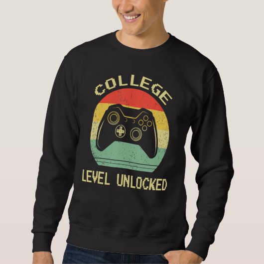 College Level Unlocked Video Gamer Back to School  Trui (Voorkant)