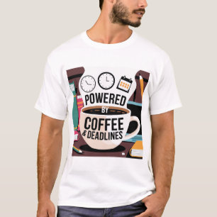College Life Powered by Coffee - Brandstof uw dage T-shirt