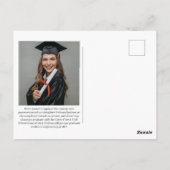College Logo Afstuderen Fotocollage Aankondiging Briefkaart (Achterkant)