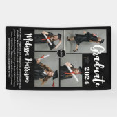 College Logo Afstuderen Fotocollage Aankondiging Spandoek (Horizontaal)