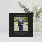 College Luxe Black Dank je Bedankkaart (Staand voorkant)
