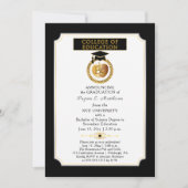 College of Education Degree Gold Apple Afstuderen Kaart (Voorkant)