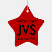 College of High School Varsity Letter Keepomwille Keramisch Ornament (Rechts)