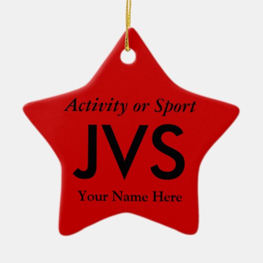 College of High School Varsity Letter Keepomwille Keramisch Ornament (Voorkant)