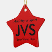 College of High School Varsity Letter Keepomwille Keramisch Ornament (Links)
