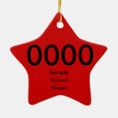 College of High School Varsity Letter Keepomwille Keramisch Ornament (Achterkant)