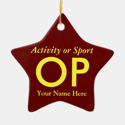 College of High School Varsity Letter Keepomwille Keramisch Ornament (Voorkant)
