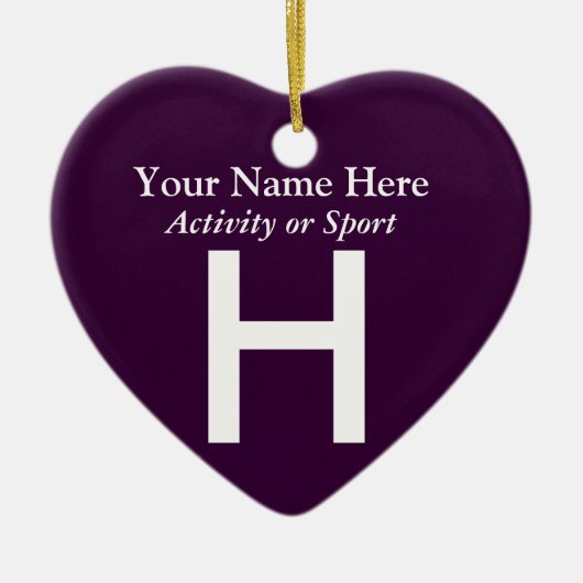 College of High School Varsity Letter Keepomwille Keramisch Ornament (Voorkant)