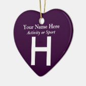 College of High School Varsity Letter Keepomwille Keramisch Ornament (Links)