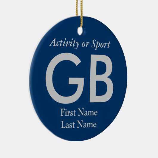 College of High School Varsity Letter Keepomwille Keramisch Ornament (Rechts)