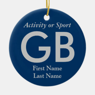 College of High School Varsity Letter Keepomwille Keramisch Ornament