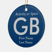 College of High School Varsity Letter Keepomwille Keramisch Ornament (Links)