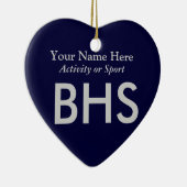 College of High School Varsity Letter Keepomwille Keramisch Ornament (Rechts)