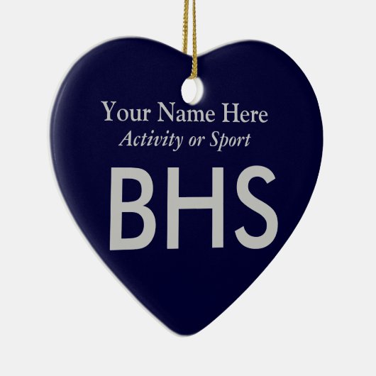 College of High School Varsity Letter Keepomwille Keramisch Ornament (Rechts)