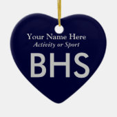 College of High School Varsity Letter Keepomwille Keramisch Ornament (Voorkant)