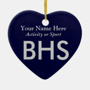 College of High School Varsity Letter Keepomwille Keramisch Ornament