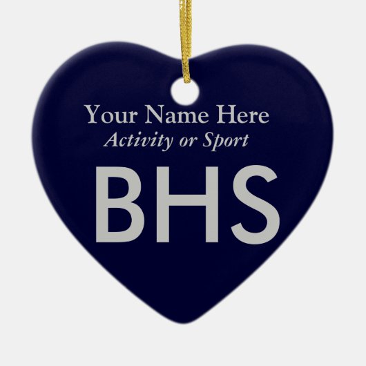 College of High School Varsity Letter Keepomwille Keramisch Ornament (Voorkant)