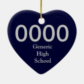 College of High School Varsity Letter Keepomwille Keramisch Ornament (Achterkant)