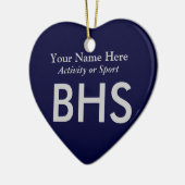 College of High School Varsity Letter Keepomwille Keramisch Ornament (Links)