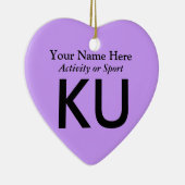 College of High School Varsity Letter Keepomwille Keramisch Ornament (Rechts)