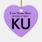 College of High School Varsity Letter Keepomwille Keramisch Ornament (Voorkant)