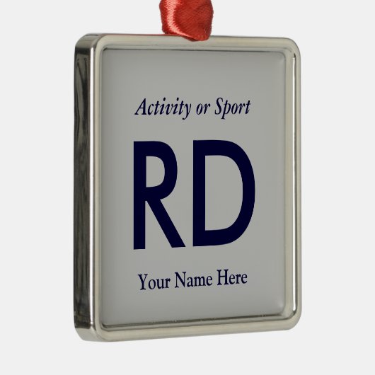 College of High School Varsity Letter Keepomwille Metalen Ornament (Rechts)