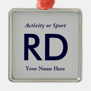 College of High School Varsity Letter Keepomwille Metalen Ornament