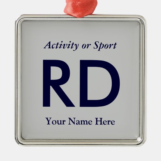 College of High School Varsity Letter Keepomwille Metalen Ornament (Voorkant)