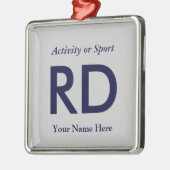 College of High School Varsity Letter Keepomwille Metalen Ornament (Links)