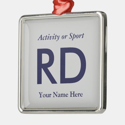 College of High School Varsity Letter Keepomwille Metalen Ornament (Links)