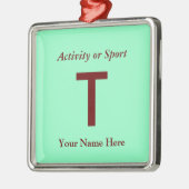 College of High School Varsity Letter Keepomwille Metalen Ornament (Links)