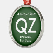 College of High School Varsity Letter Keepomwille Metalen Ornament (Links)