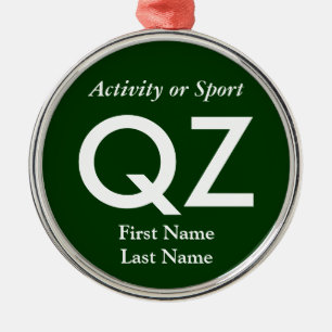 College of High School Varsity Letter Keepomwille Metalen Ornament