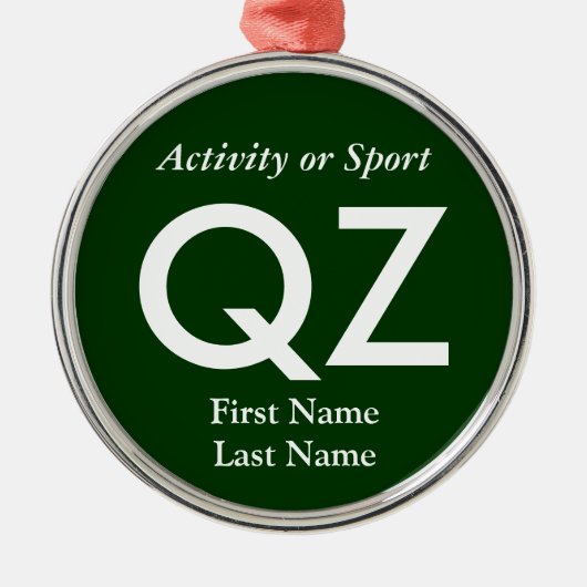 College of High School Varsity Letter Keepomwille Metalen Ornament (Voorkant)