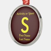 College of High School Varsity Letter Keepomwille Metalen Ornament (Links)