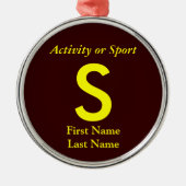 College of High School Varsity Letter Keepomwille Metalen Ornament (Voorkant)