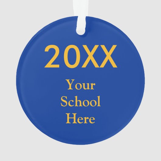 College of High School Varsity Letter Keepomwille Ornament (achterkant)