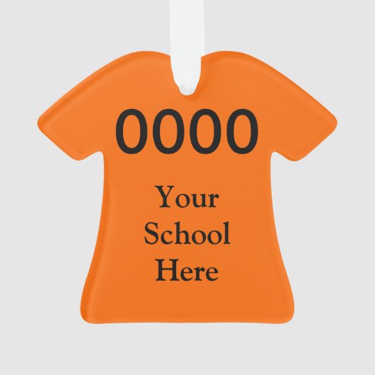 College of High School Varsity Letter Keepomwille Ornament (achterkant)