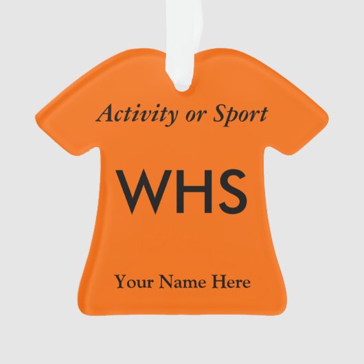 College of High School Varsity Letter Keepomwille Ornament (voorkant)